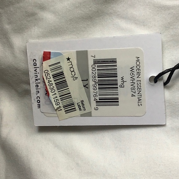 Calvin Klein 1X White T-Shirt with Gold trim - Picture 4 of 8